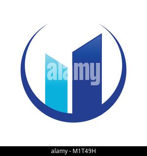 Abstract Commercial Real Estate Symbol Vector Graphic Logo Design Stock Vector