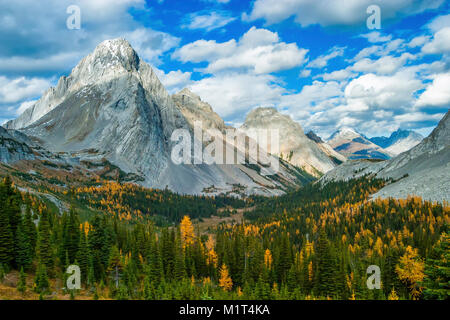 Burstall Pass in Kananaskis Country on a fall day Stock Photo