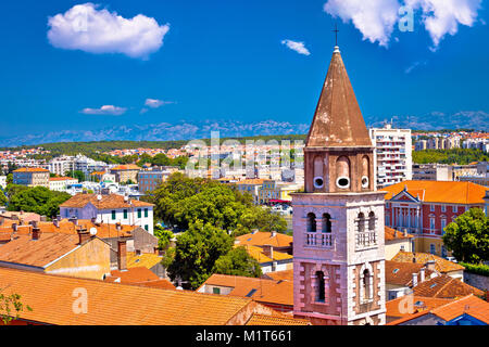 City of Zadar landmarks and cityscape view, Adriatic coastline in Dalmatia region of Croatia Stock Photo