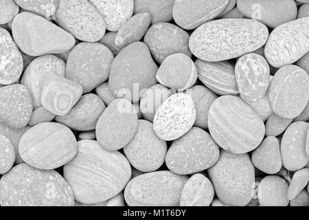 Abstract natural background with black and white pebble stones Stock Photo