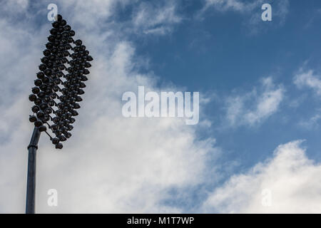 Floodlight at Lancashire Cricket Club, Manchester. Stock Photo