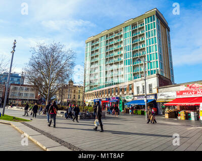 Modern apartments building in Woolwich Town Centre Square General Gordon Place - South East London, England Stock Photo