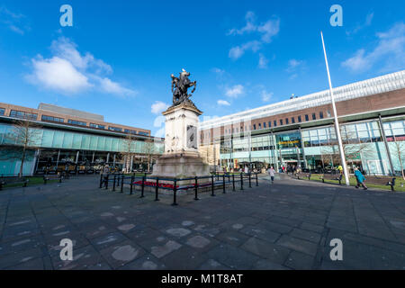 The Old Eldon Square Area of Newcastle upon Tyne in the Snow WInter ...