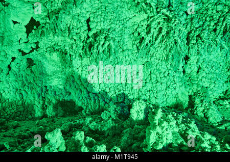 CUNDINAMARCA, COLOMBIA - JANUARY 12, 2015: Beautiful salt formations or deposits in the mine of Nemocon. Stock Photo