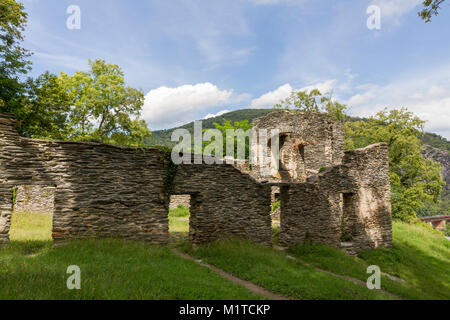 The ruins of St. John's Episcopal Church, Harper's Ferry National Historic Park, Jefferson County, West Virginia, United States. Stock Photo