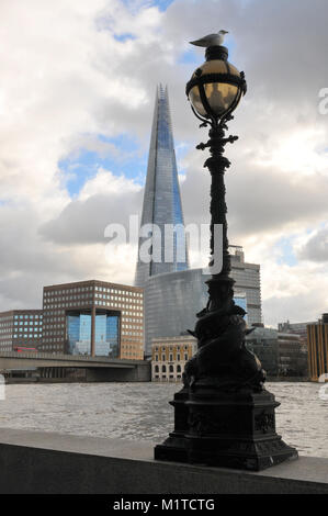 a different and unusual view of the shard office building in central london. Stock Photo