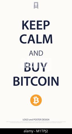 bitcoin currency icon and poster design. vector digital money logo. blockchain technology based  symbol and virtual payments logotype Stock Vector