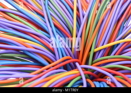 Colored wire and cable Stock Photo