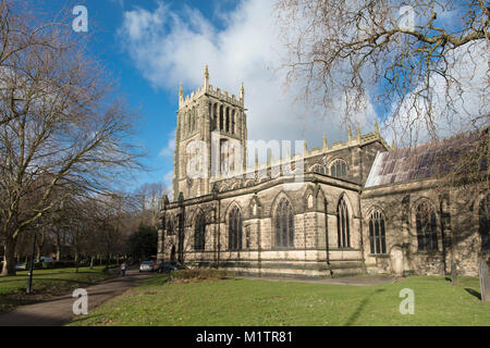 The exterior of All Saints Parish Church, Loughborough, Leicestershire, UK - 1st February 2018 Stock Photo