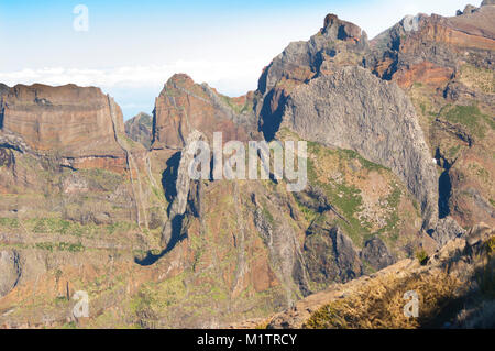 The spectacular mountains at Pico de Arieiro, the third highest point in Madeira, Portugal - John Gollop Stock Photo