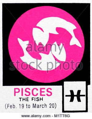 Sign of the Zodiac - Pisces the Fish Stock Photo