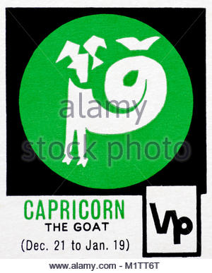 Sign of the Zodiac - Capricorn the Goat Stock Photo