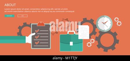 About Us concept. Flat vector illustration Stock Vector
