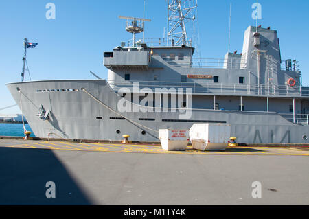 HMNZS Resolution In Wellington Stock Photo