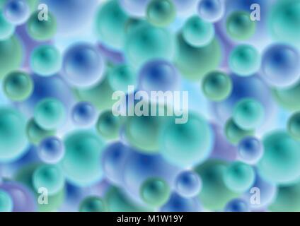 Abstract blue colored 3d balls background. Vector design Stock Vector