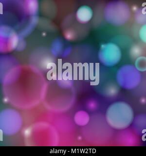 blur effect and glowing bokeh on lilac-pink background Stock Vector