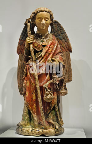 Arcangelo Michele - Archangel Michael, 1450  João Alfonso, 15th Century, Iberian, Portugese, Portugal, Stock Photo