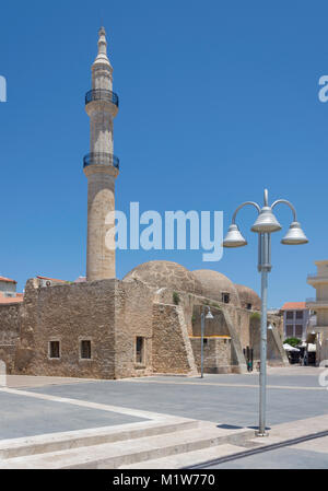 Neratze Mosque (the Municipal Odeon arts centre), Petichaki Square, Old Town, Rethymnon (Rethimno), Rethimno Region, Crete (Kriti), Greece Stock Photo