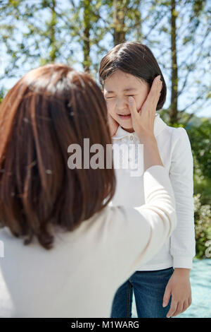 A cordial mommy and little girl, family concept photo 079 Stock Photo
