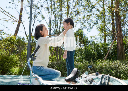 A cordial mommy and little girl, family concept photo 081 Stock Photo