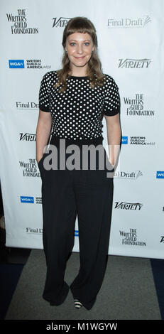 Los Angeles, USA. 01st Feb, 2018. Emily Gordon attends the Beyond Words 2018 Panel Discussion at Writers Guild Theater on February 1, 2018 in Los Angeles, California. Credit: The Photo Access/Alamy Live News Stock Photo