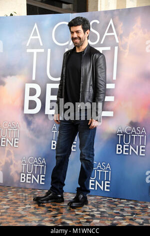 Rome Italy 02 February 2018 Cinema Moderno - Photocall film presentation A Casa Tutti Bene, Pierfrancesco Favino in the role of Carlo Credit: Giuseppe Andidero/Alamy Live News Stock Photo