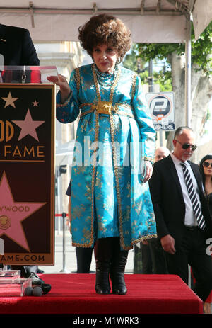 Hollywood, California, USA. 1st Feb, 2018. 01 February 2018 - Hollywood, California - Gina Lollobrigida. Gina Lollobrigida Honored With Star On The Hollywood Walk Of Fame. Photo Credit: F. Sadou/AdMedia Credit: F. Sadou/AdMedia/ZUMA Wire/Alamy Live News Stock Photo