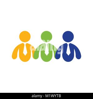 Abstract Business Man Holding Symbol Vector Graphic Logo Design Stock Vector