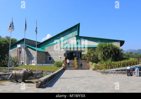 People visit International Mountain Museum in Pokhara Nepal. Stock Photo