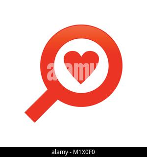 Search Love Symbol Vector Graphic Logo Design Icon Template Stock Vector