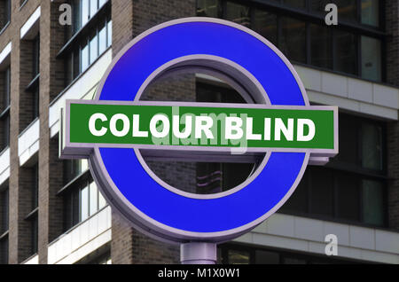 colour blind, visual difficulty, disability and accesses, optical, problems Stock Photo