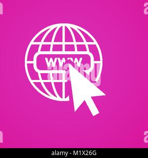 www internet icon favicon with arrow mouse cursor Stock Vector