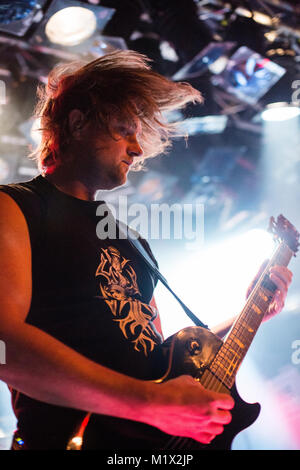 Norway, Bergen - October 06, 2017. The Norwegian metal band Once Awake performs a live concert at Det Akademiske Kvarter in Bergen. (Photo credit: Gonzales Photo - Jarle H. Moe). Stock Photo