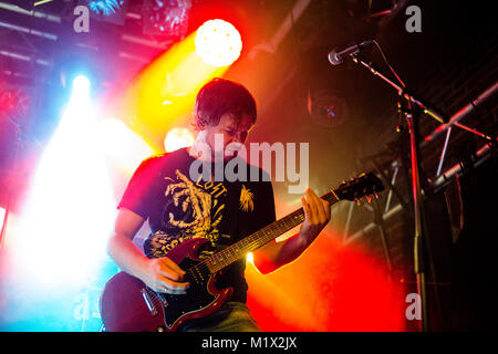 Norway, Bergen - October 06, 2017. The Norwegian metal band Once Awake performs a live concert at Det Akademiske Kvarter in Bergen. (Photo credit: Gonzales Photo - Jarle H. Moe). Stock Photo