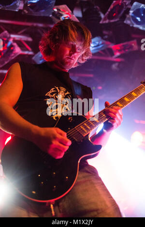 Norway, Bergen - October 06, 2017. The Norwegian metal band Once Awake performs a live concert at Det Akademiske Kvarter in Bergen. (Photo credit: Gonzales Photo - Jarle H. Moe). Stock Photo