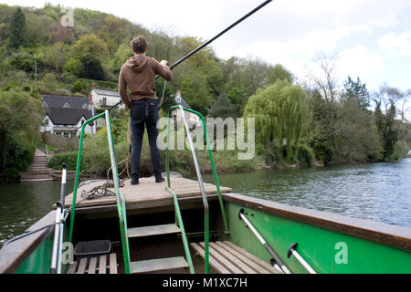 Ferry across the River Wye, Symond's Yat, Forest of Dean, England Stock Photo