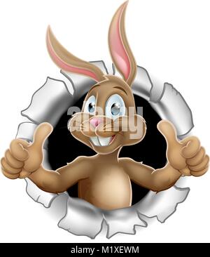 Thumbs Up Easter Bunny Stock Vector