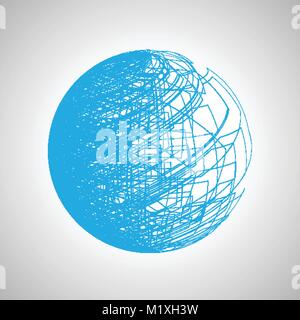 Abstract line art background vector Stock Vector