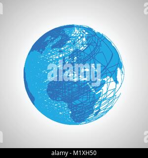 Abstract line art background vector Stock Vector