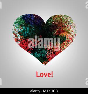 Painted vector heart Stock Vector