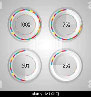White and colorful infographic Stock Vector