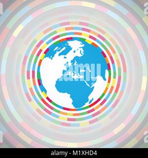 Colorful Earth vector Stock Vector
