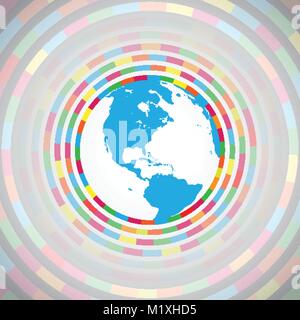 Colorful Earth vector Stock Vector