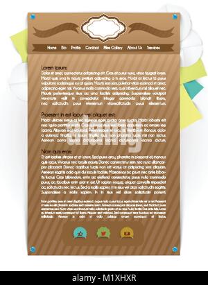 Modern one-page website, vector illustration Stock Vector