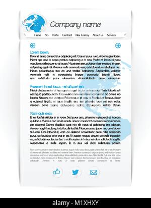 Modern one-page website, vector illustration Stock Vector
