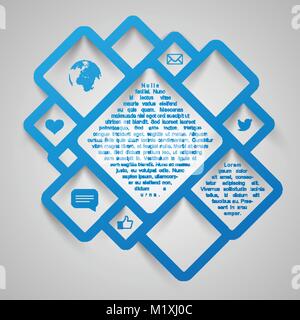 Abstract web design vector squares Stock Vector