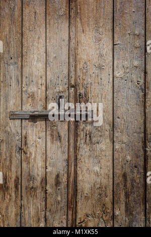 Vintage wooden doorclose up background Stock Photo