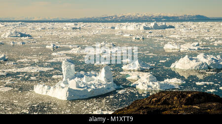 Icebergs nearr Ilulissat, Greenland. Stock Photo