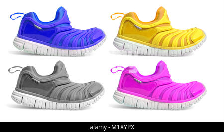 sport running shoes isolated on white background Stock Photo - Alamy