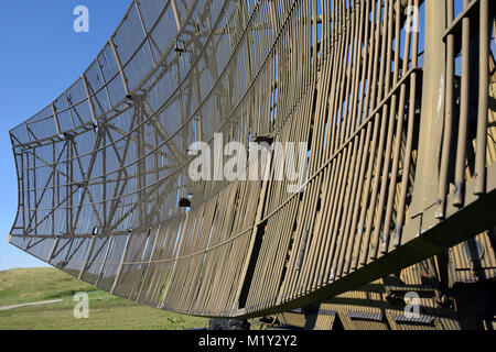 A mobile radar station antenna on display in the technical museum of Togliatti, near Samara, Russia. Stock Photo